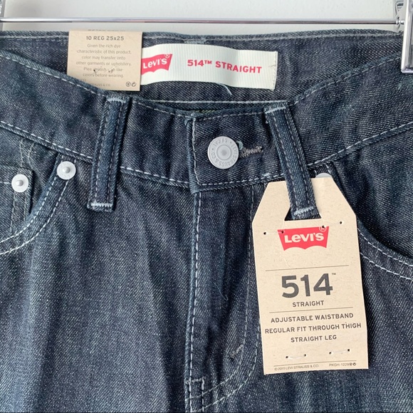 Levi’s 514 Straight Dark Wash Denim Jeans - Picture 3 of 5